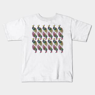 peacock pattern in royal feather ecopop Kids T-Shirt